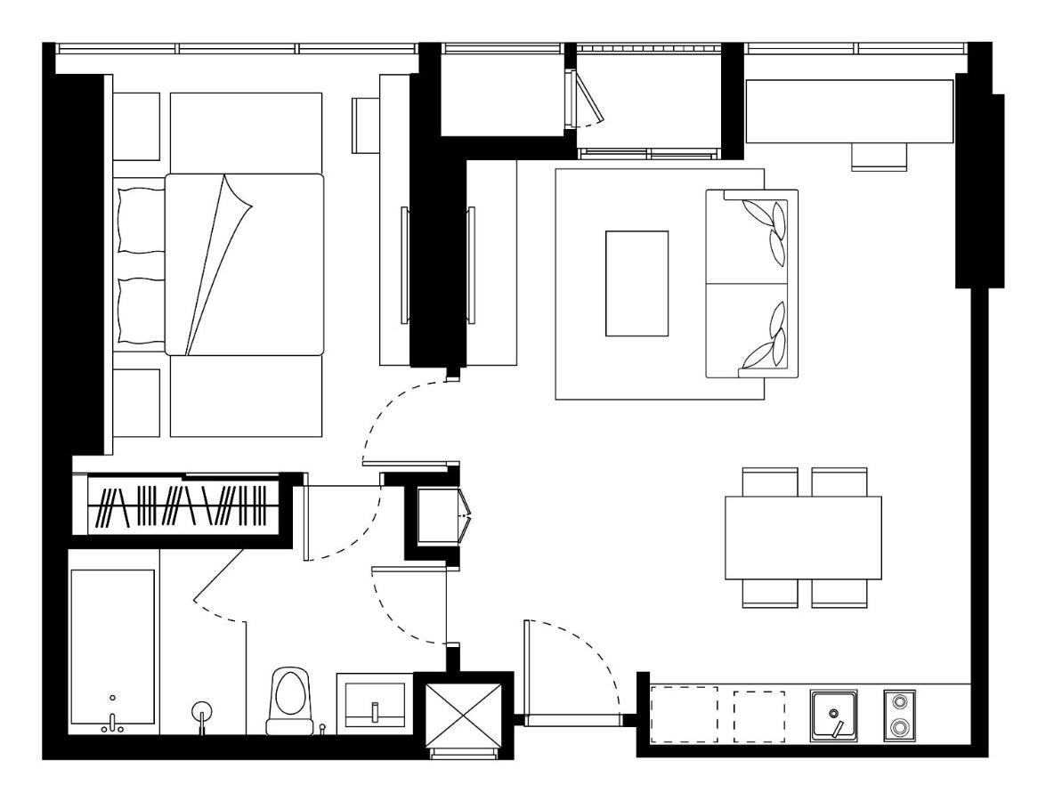 Somerset Rama 9 曼谷 外观 照片 A floor plan of a typical apartment